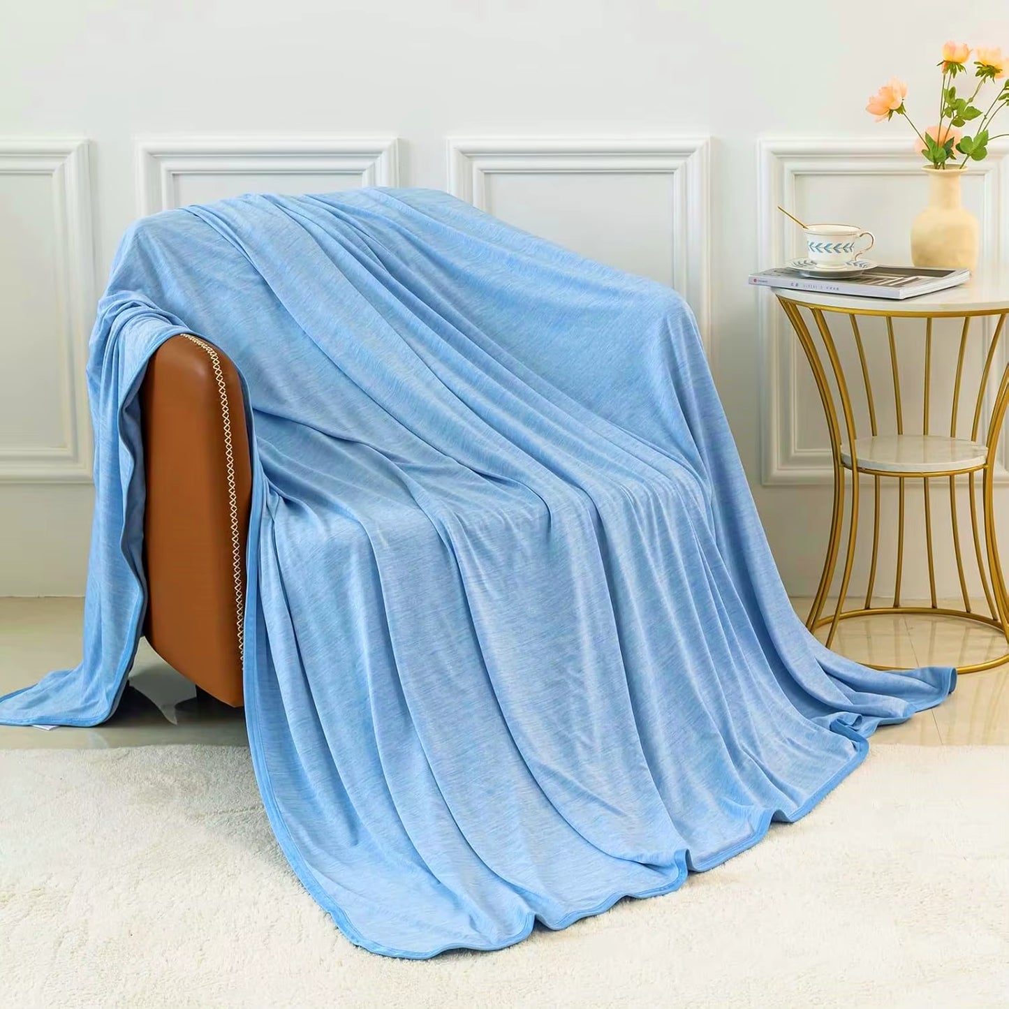 Blanket Cool Summer Throw Home Use Air Conditioning Breathable Washable Featuring Polyester Perfect Gift Wholesale